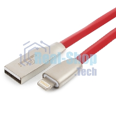 Кабель Cablexpert для Apple CC-G-APUSB01R-1M, AM/Lightning, серия Gold, длина 1м, красный, блистер