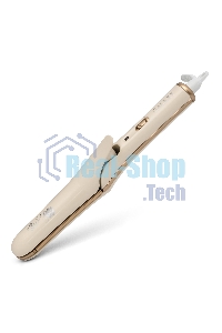 Щипцы для волос с насадкой гофре Galaxy GL 4502, бежевый, 40 Вт, макс. темп. 200°C, нагрев. элемент с защитой от перегр., керам. покрытие пластин, гладкие пластины для выпрям. волос и пласт. 