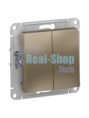 Механизм выключателя 2-кл. AtlasDesign (сх.5) 10АХ шампань SchE ATN000551