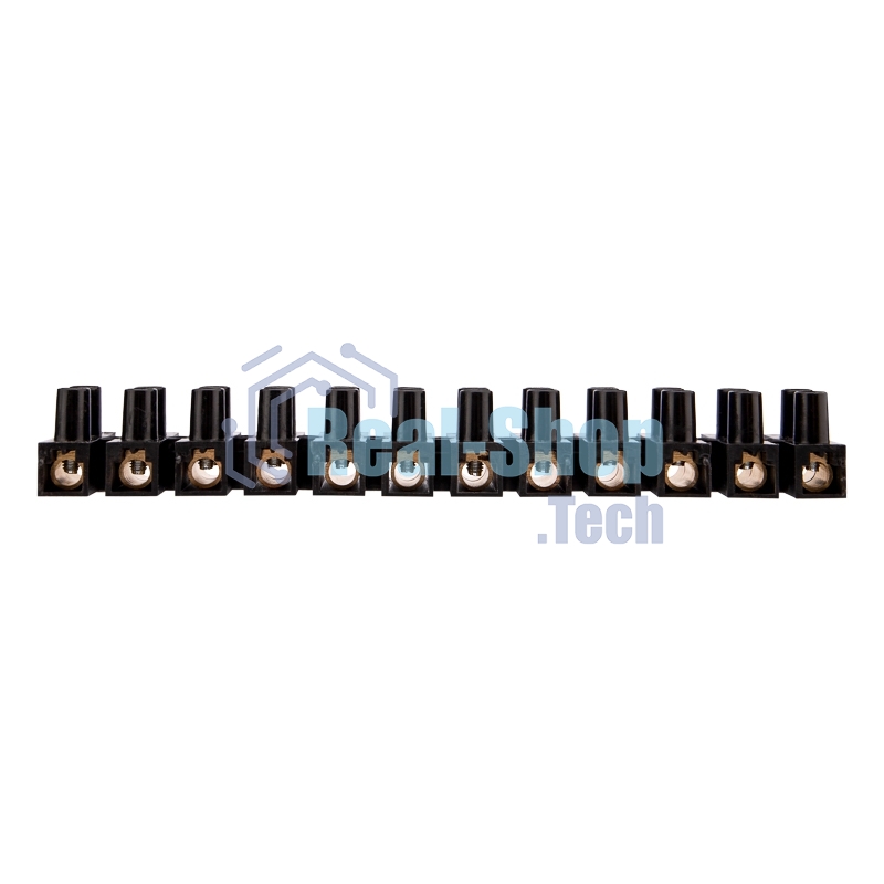 Клеммная винтовая колодка Rexant KВ-35 10-35, ток 80 A, полипропилен черный (10 шт./уп.)