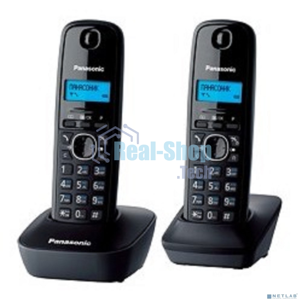 Телефон беспроводной (DECT) Panasonic KX-TG1612RUH (серый) Доп трубка в комплекте,АОН, Caller ID,12 мелодий звонка,поиск трубки