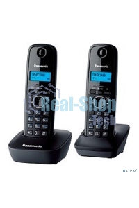 Телефон беспроводной (DECT) Panasonic KX-TG1612RUH (серый) Доп трубка в комплекте,АОН, Caller ID,12 мелодий звонка,поиск трубки