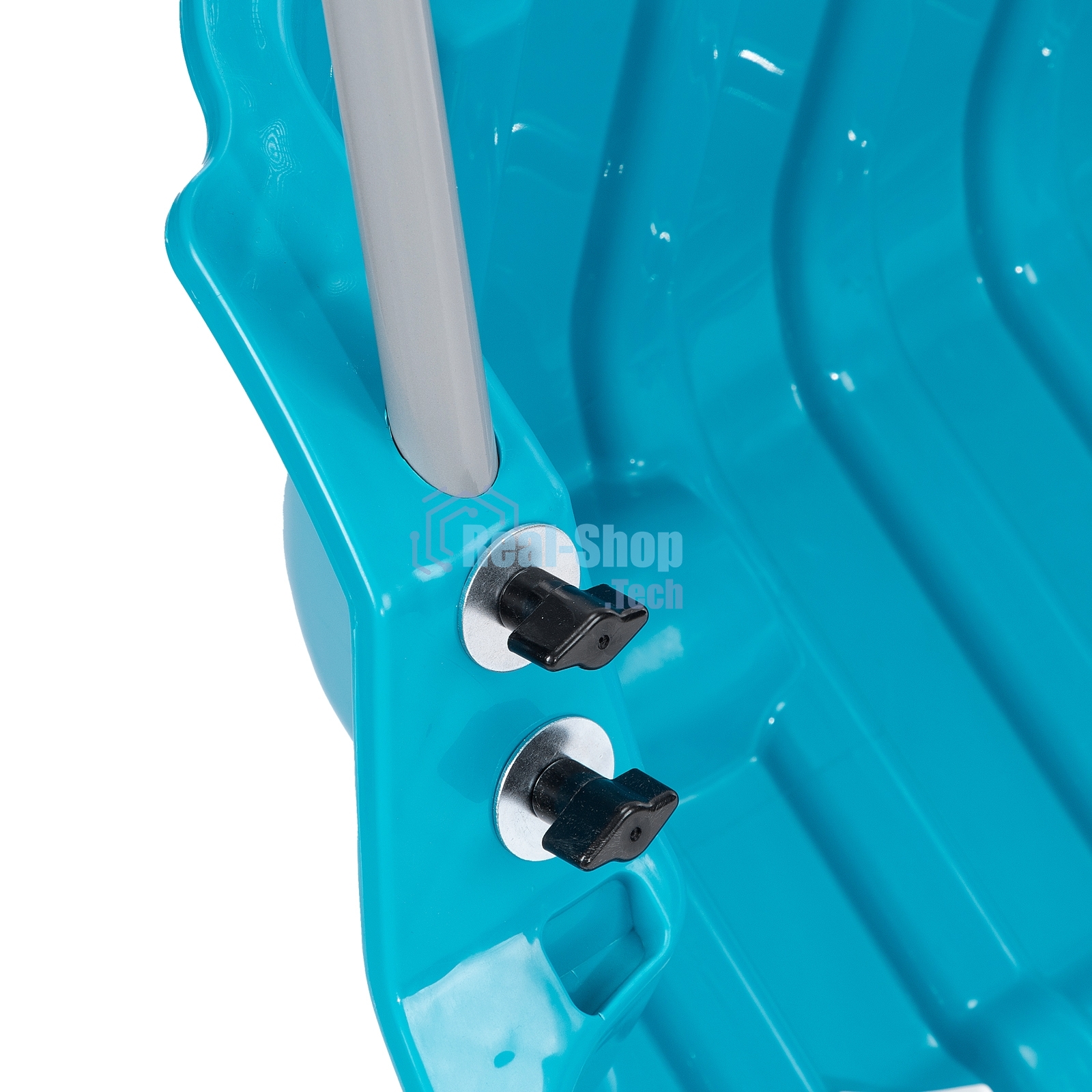 Скрепер-волокуша для уборки снега Palisad LUXE полипропилен, колеса, 595х715х1445 мм, рукоятка с ПВХ