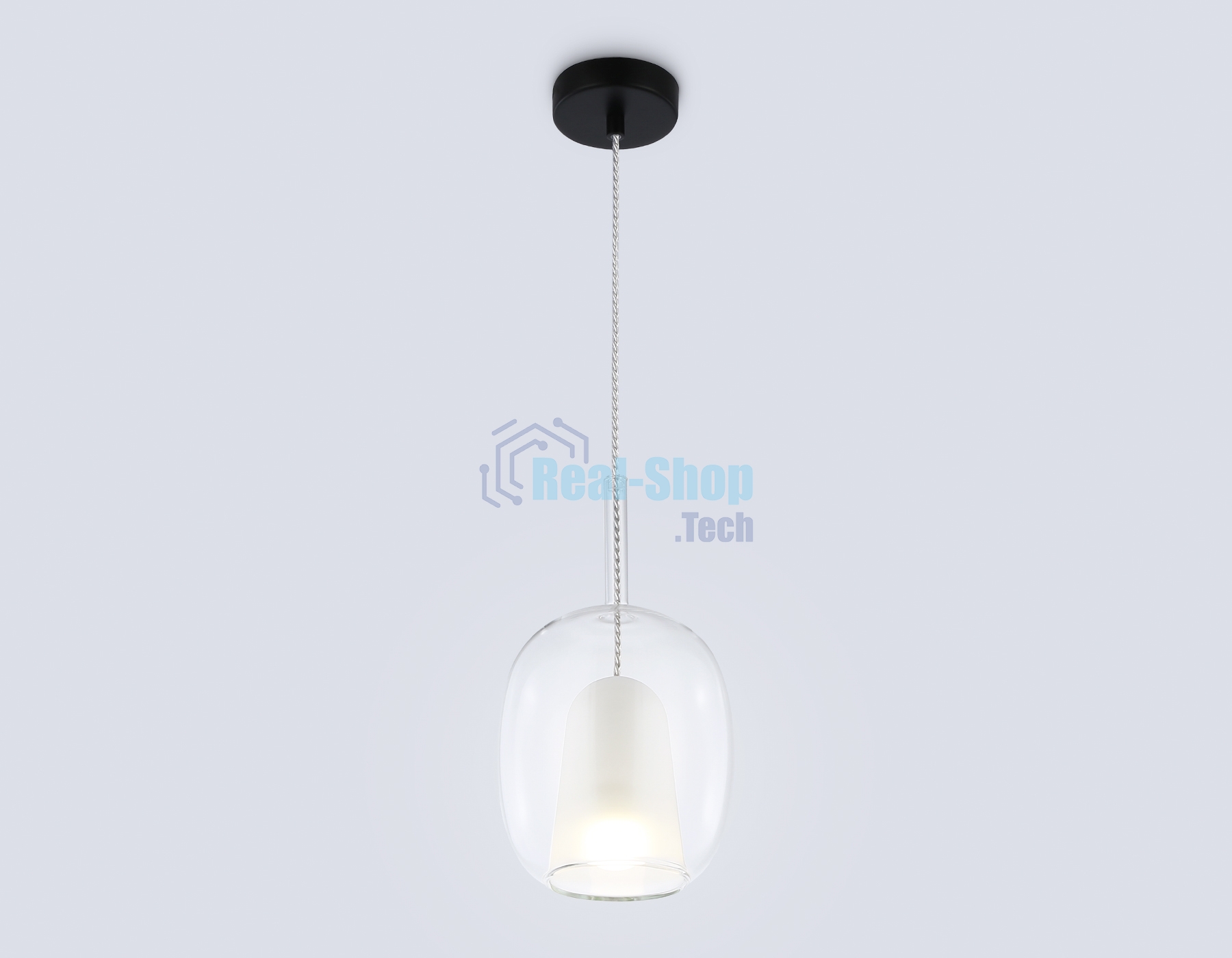 Подвесной светильник Ambrella light LH11121 BK/WH/CL черный/белый/прозрачный E27 max 60W D175*310