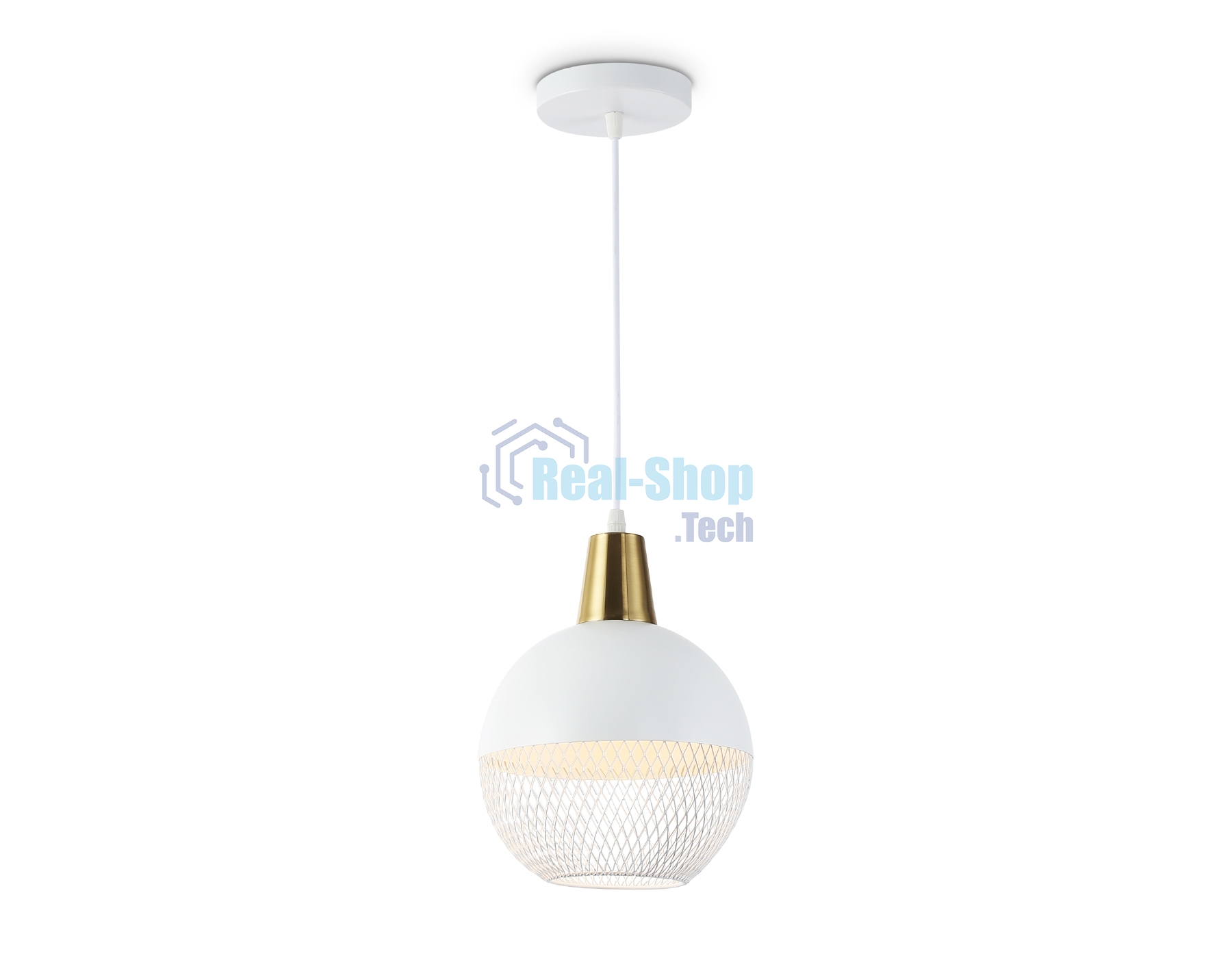 Светильник Ambrella light TR8502 WH/CP белый/медь E27 max 60W D200*1000