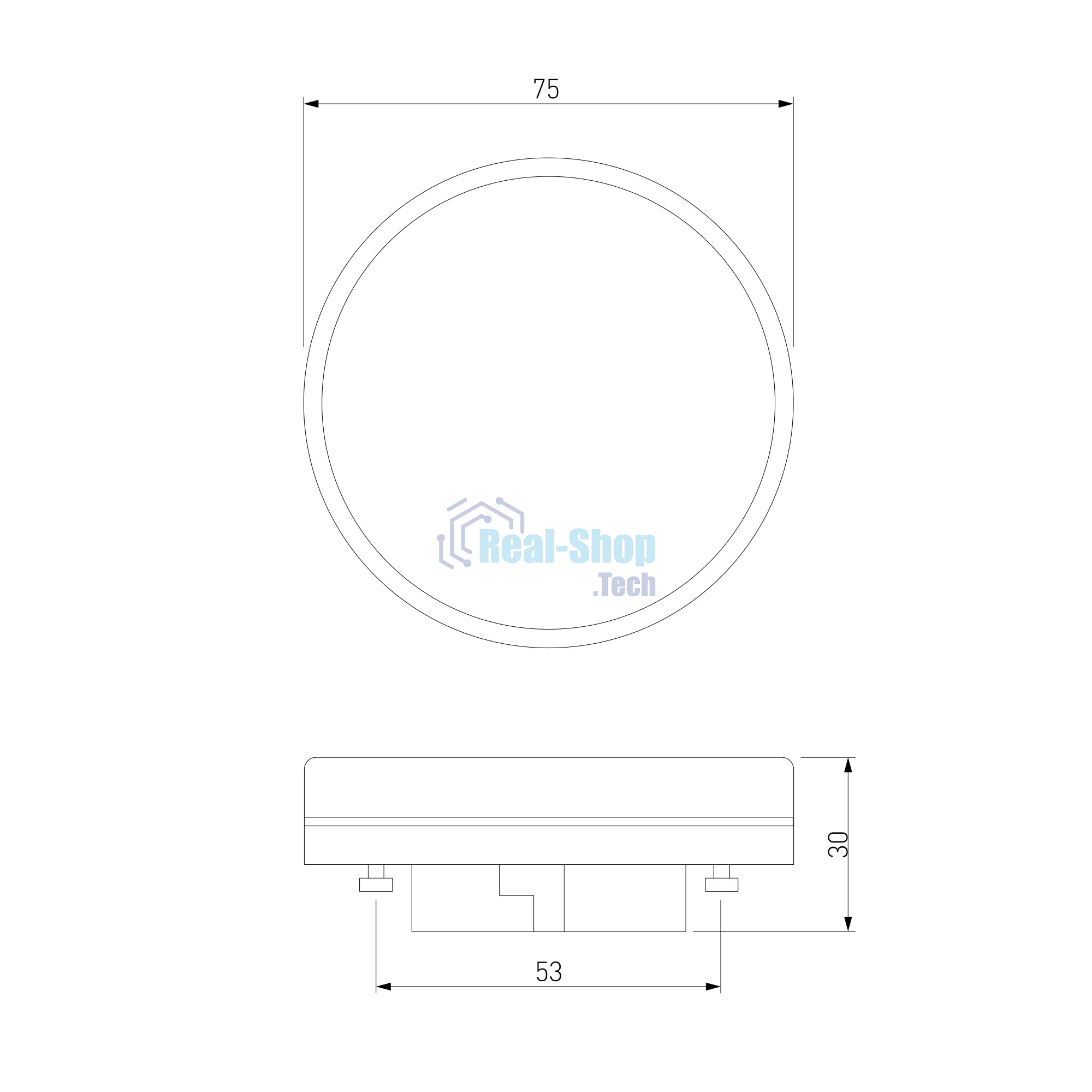 BLGX5314 / Светодиодная лампа GX53 LED PC 15W 4200K