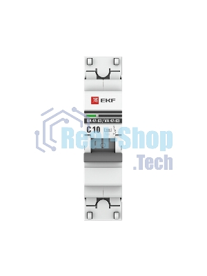 Выключатель автоматический EKF mcb4763-1-10C-pro 1P 10А (C) 4,5kA ВА 47-63 EKF PROxima