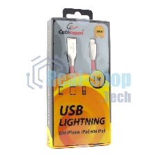 Кабель Cablexpert для Apple CC-G-APUSB01R-1M, AM/Lightning, серия Gold, длина 1м, красный, блистер