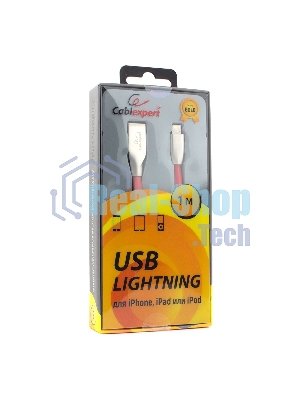 Кабель Cablexpert для Apple CC-G-APUSB01R-1M, AM/Lightning, серия Gold, длина 1м, красный, блистер