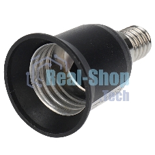 Переходник Rexant цокольный E14-E27 черный