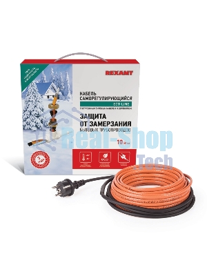 Саморегулируемый греющий кабель Rexant (комплект в трубу) 10HTM2-CT (10м/100Вт)