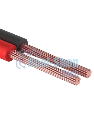 Кабель акустический Rexant 2х0,35 кв.мм красно-черный (м. бухта 10 м)