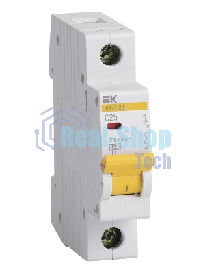 Выключатель автоматический модульный 1п C 25А 4.5кА ВА47-29 ИЭК MVA20-1-025-C