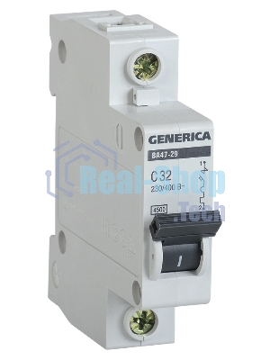 Выключатель автоматический однополюсный ВА47-29 32А C 4,5кА GENERICA MVA25-1-032-C IEK