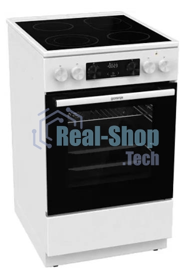 Плита электрическая Gorenje GECS5C70WA белый, конфорок 4 электрических, духовка 70 л, 50 см x 85 см x 59.4 см