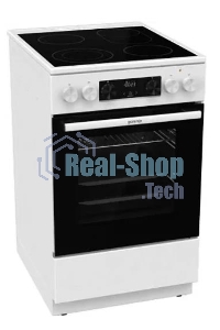 Плита электрическая Gorenje GECS5C70WA белый, конфорок 4 электрических, духовка 70 л, 50 см x 85 см x 59.4 см