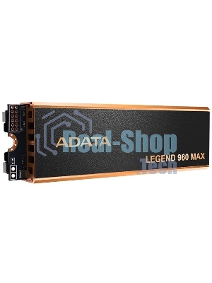 Накопитель SSD ADATA LEGEND 960 MAX, 2Tb, PCIe 4.0 x4, M.2 2280, NVMe, R/W 7400/6800, с радиатором