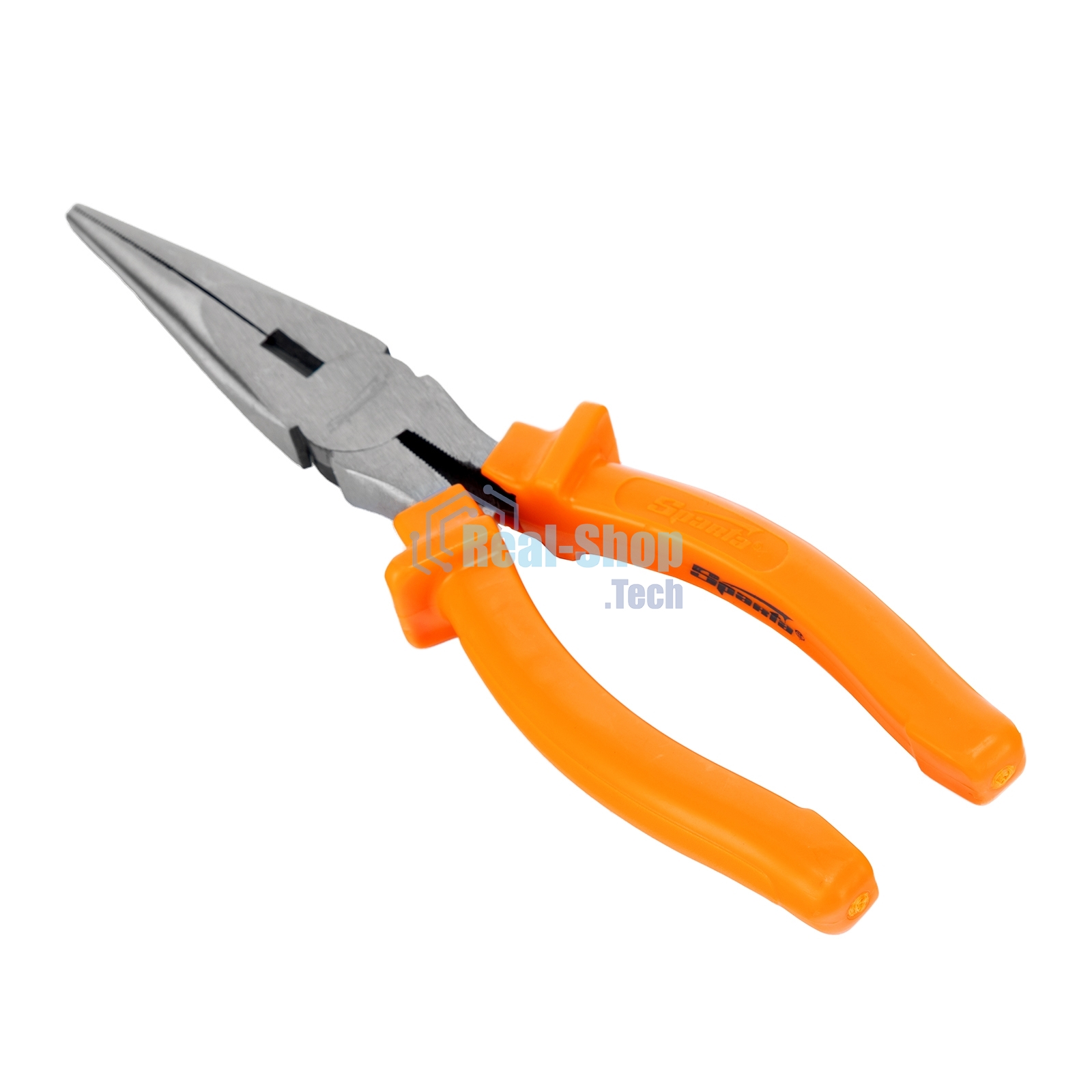 Длинногубцы Sparta Classic, 200 мм, прямые шлифованные, пластмассовые рукоятки