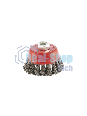 Щетка Matrix для УШМ, 75 мм, М14, Чашка, крученая проволока 0,8 мм
