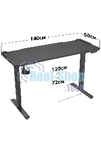Стол игровой Cactus CS-EDL-GbK столешница МДФ черный, каркас черный