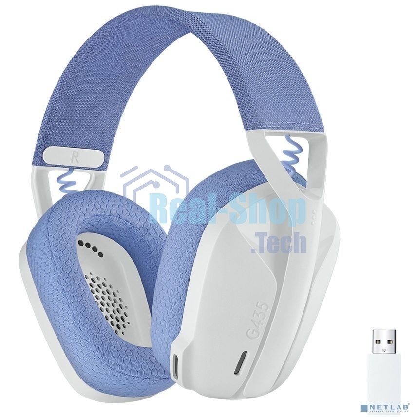 Гарнитура беспроводная Logitech Headset G435 LIGHTSPEED Wireless Gaming белый - Retail
