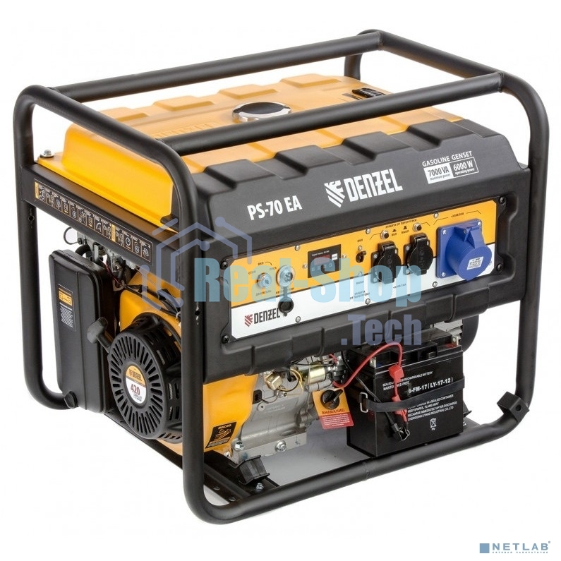 Электрогенератор бензиновый Denzel PS 70 EA, 7 кВт, 85 дБ, 88 кг