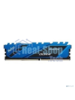 Оперативная память NETAC Shadow, DDR4, 16GB (1x16GB), 3200MHz, CL16, DIMM, с радиаторами, синий