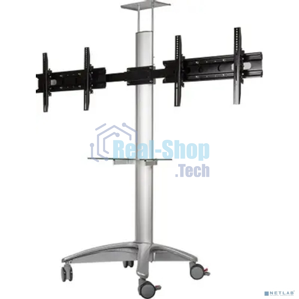 Arm media PT-STAND-15 (состоит из 2-х частей) black 1 шт/уп. Моб. стойка напол. для 2-х TV 26