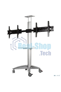 Arm media PT-STAND-15 (состоит из 2-х частей) black 1 шт/уп. Моб. стойка напол. для 2-х TV 26