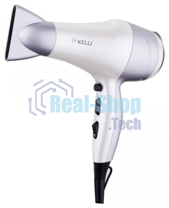 Фен Kelli KL-1110 белый/серебристый, 2400 Вт