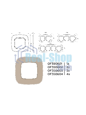 Рамка OMEGA Radian (Серо-бежевый Стекло закаленное натуральное) 1-ая OF350601