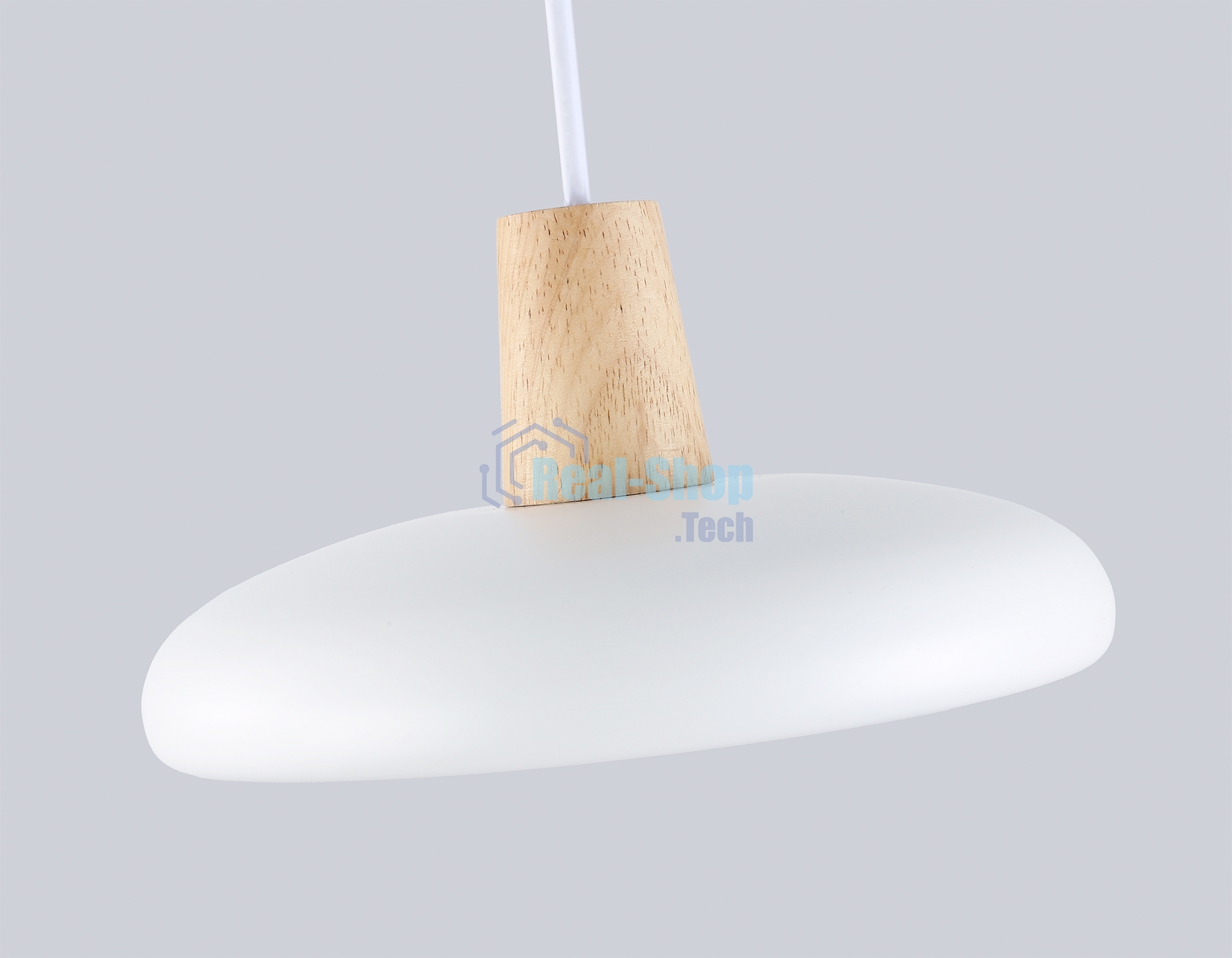 Светильник Ambrella light FL4838 WH/WD белый/дерево 24W 3000-6000K D200*800 (без ПДУ)