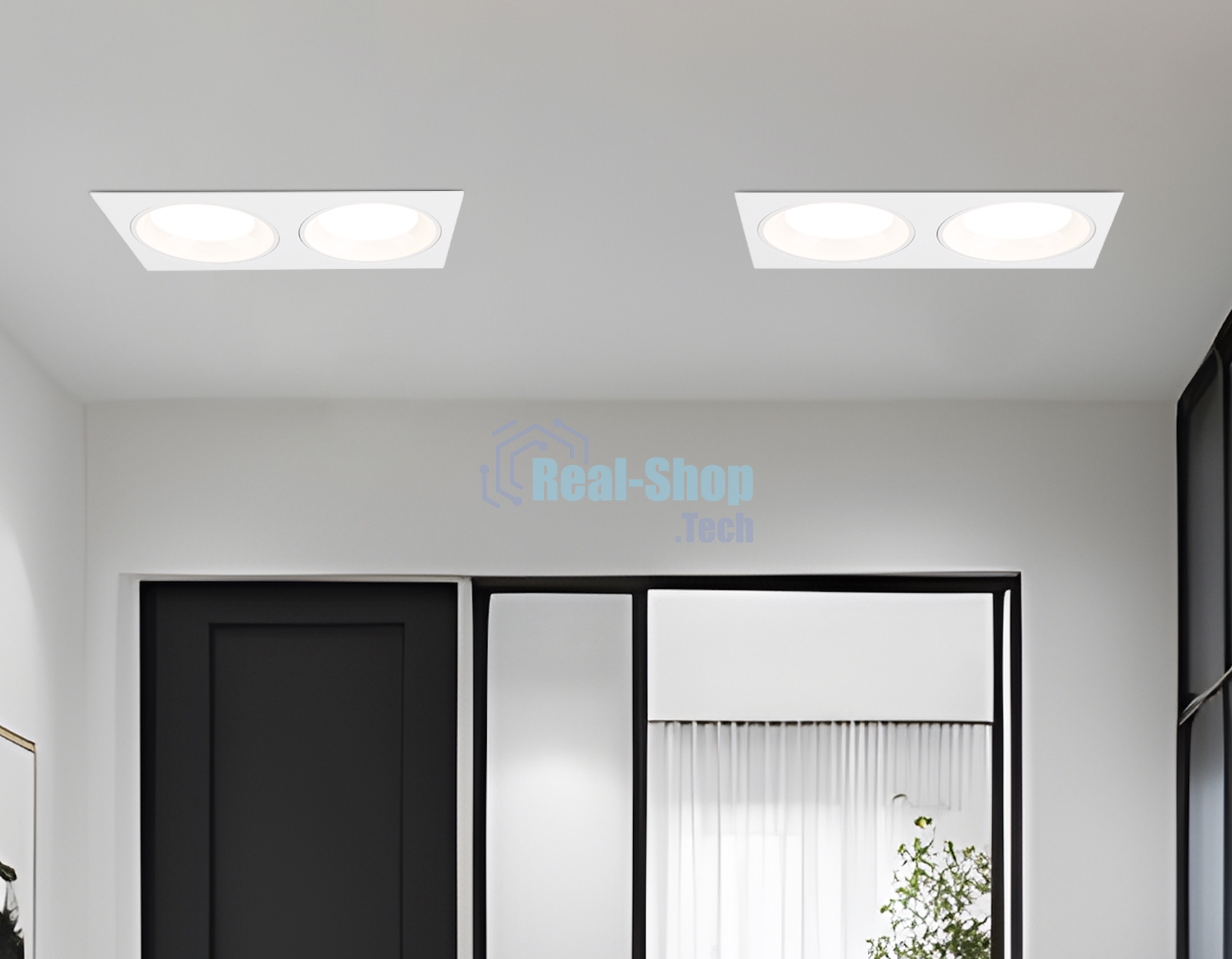 Светильник Ambrella light TN52343/2 SWH/GWH белый песок/белый глянец GX53 max 12W 220*115*25