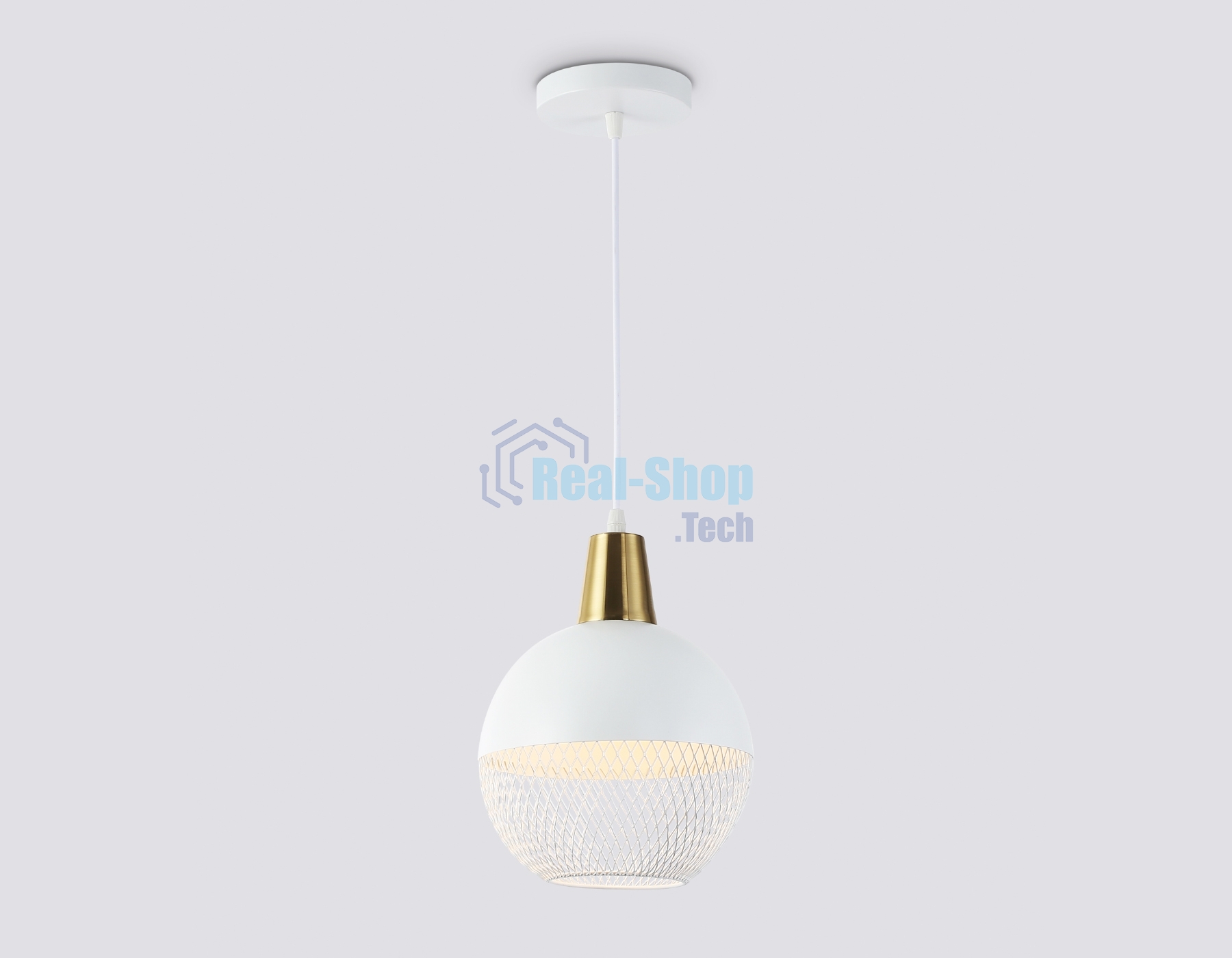 Светильник Ambrella light TR8502 WH/CP белый/медь E27 max 60W D200*1000