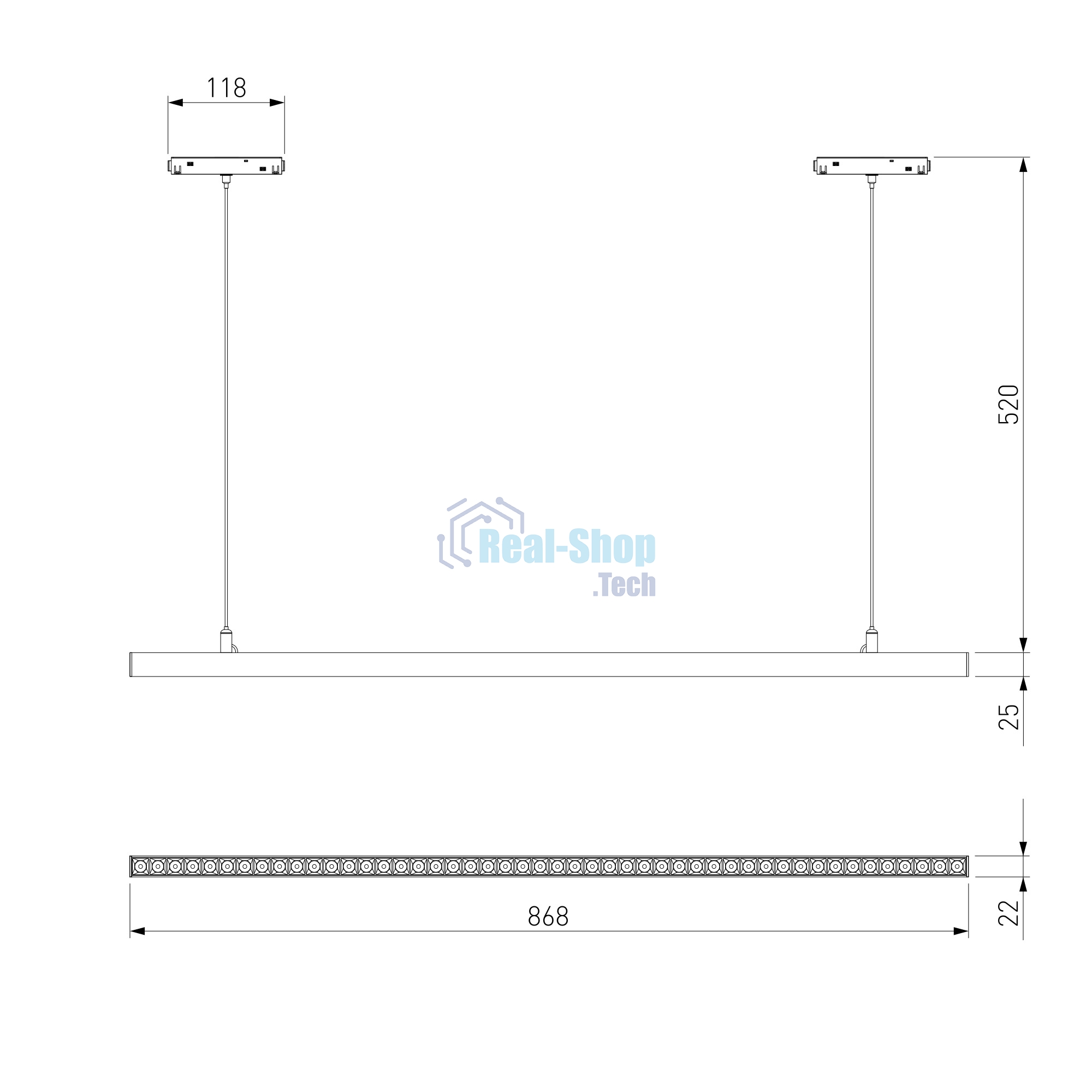 Трековый светильник Slim Magnetic 36W 4000K Vilo (чёрный) 85107/01