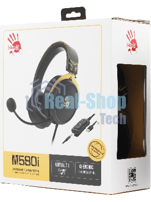 Гарнитура Bloody M590i Sports Lime жёлтый/чёрный, проводная