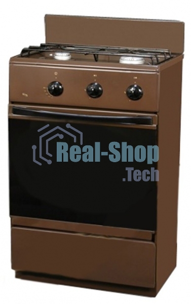 Плита газовая Flama CG 3202 B коричневый, конфорок 2 шт, духовка 30 л, 50 см x 85 см x 35 см