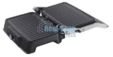 Гриль-пресс электрический Endever Grillmaster 220, серебристый/черный