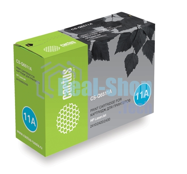 Картридж лазерный Cactus CS-Q6511A черный (6000 стр.) для HP 2410/2420/2430
