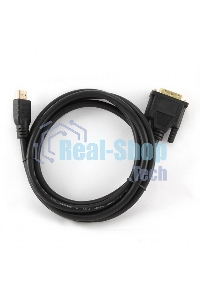 Кабель HDMI-DVI Cablexpert CC-HDMI-DVI-10, 19M/19M, single link, медь, позол.разъемы, экран, 3.0м, черный, пакет