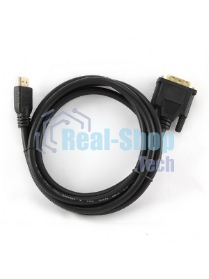 Кабель HDMI-DVI Cablexpert CC-HDMI-DVI-10, 19M/19M, single link, медь, позол.разъемы, экран, 3.0м, черный, пакет