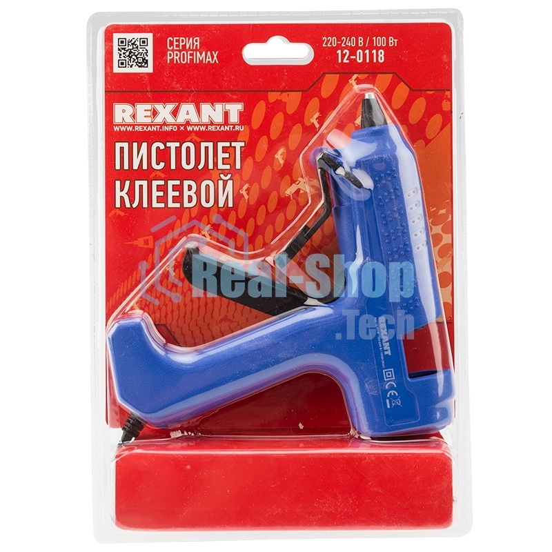 Клеевой пистолет Rexant, 100 Вт, Ø11 мм, ProfiMax, блистер