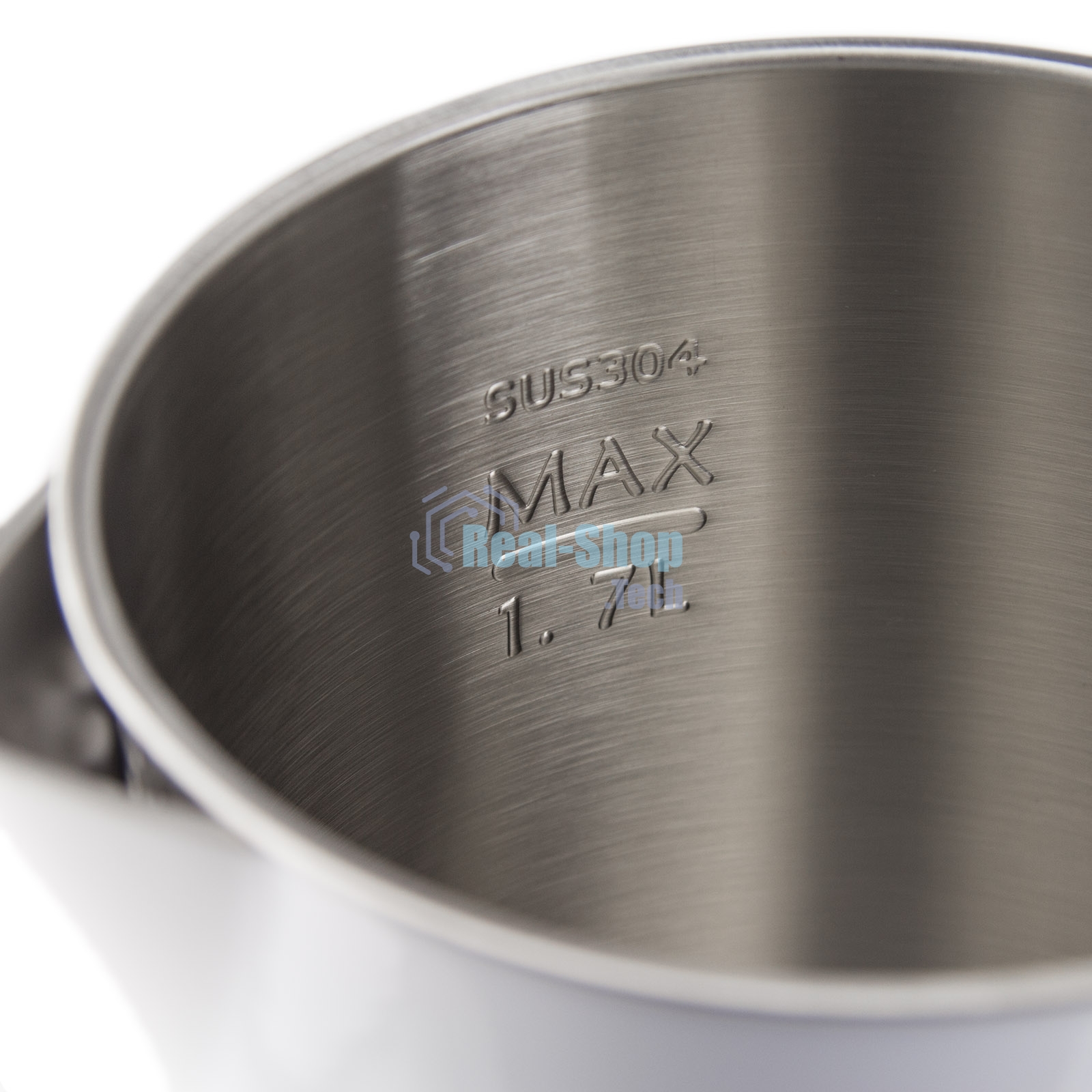 Чайник электрический Galaxy GL 0318, белый, пластик, 2000 Вт, 1,7 л