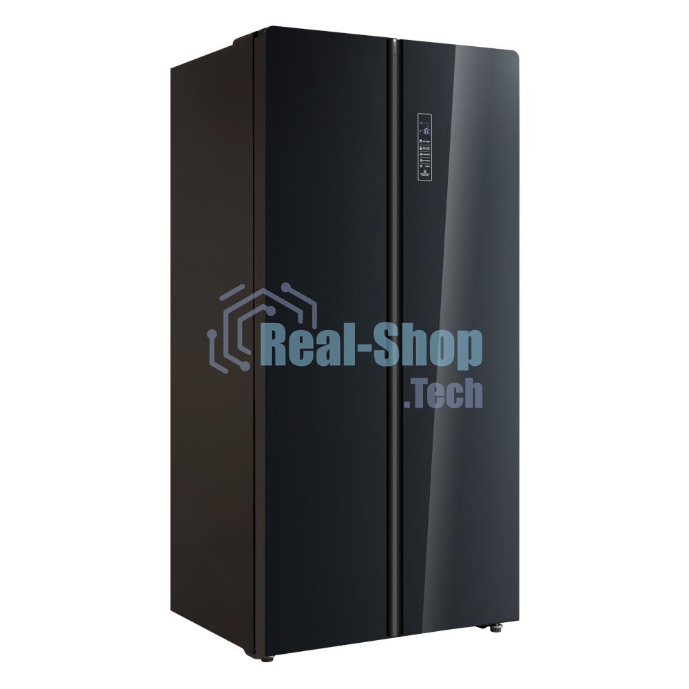 Холодильник Korting KNFS 91797 GN черное стекло 335л морозилка сбоку