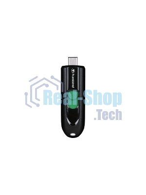 Флешка USB Transcend JetFlash 790С (TS64GJF790C), 64Gb, USB 3.0 Type-C, R/W 90/60, черный/зеленый