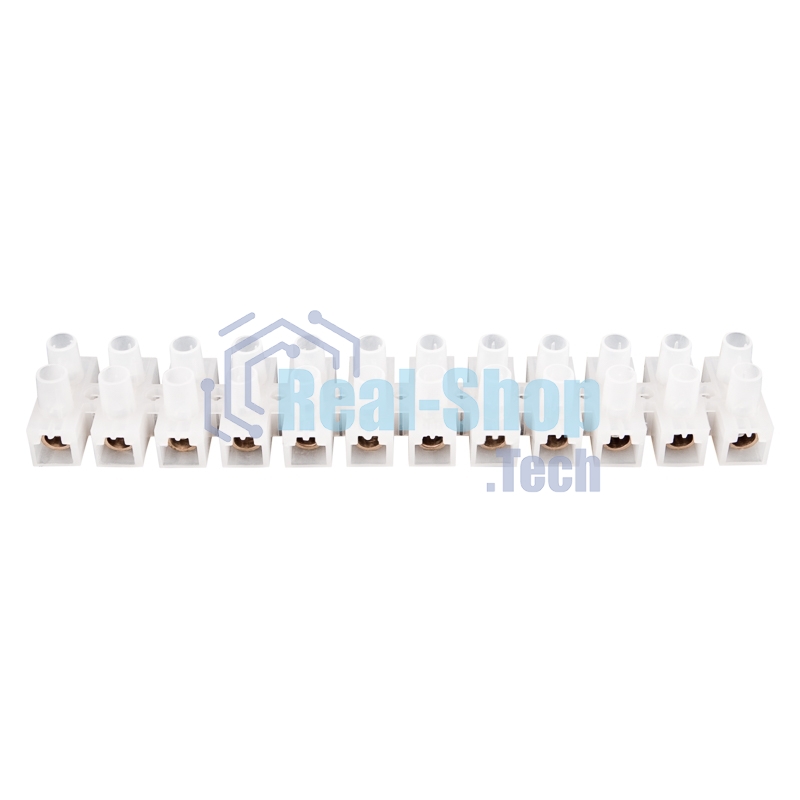 Клеммная винтовая колодка Rexant KВ-35 10-35, ток 80 A, полиэтилен белый (10 шт./уп.)