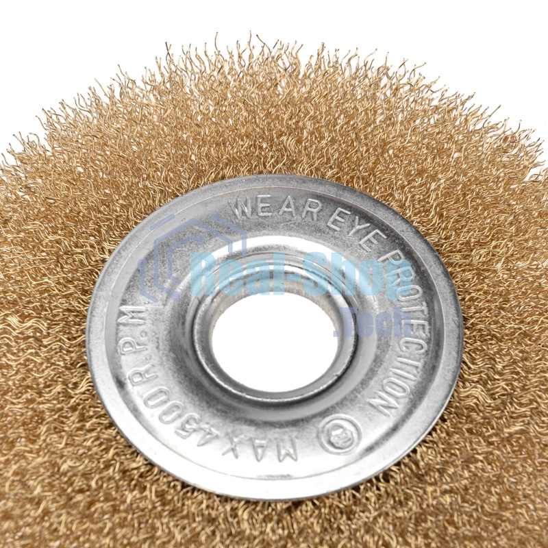 Щетка дисковая для УШМ Kranz латунь 125 мм, отв. 22,23 мм