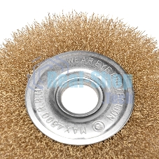 Щетка дисковая для УШМ Kranz латунь 125 мм, отв. 22,23 мм