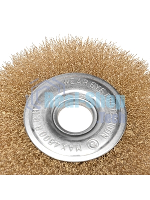 Щетка дисковая для УШМ Kranz латунь 125 мм, отв. 22,23 мм