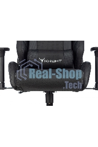 Кресло игровое Knight Thunder 5X черный эко.кожа крестов. металл